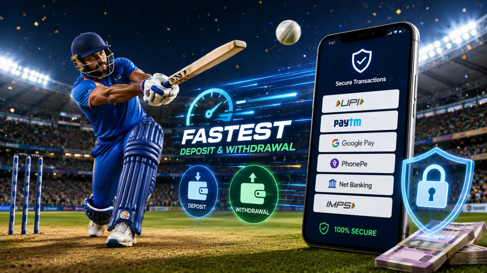 Fastest Deposit & Withdrawal Methods for Cricket Betting in India
