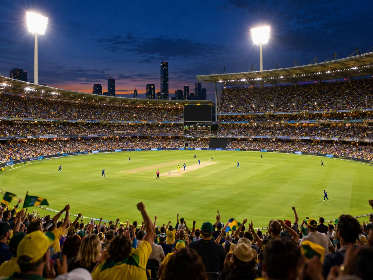Big Bash League night match under floodlights